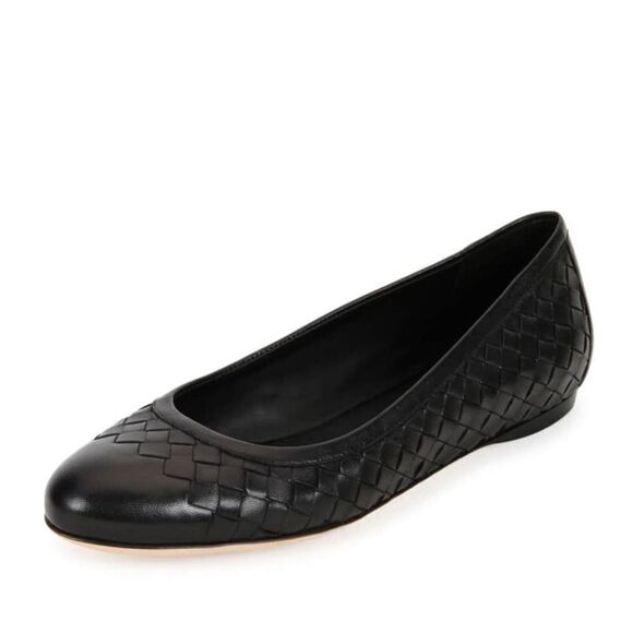 Bottega Veneta Shoes - Bottega Veneta $670 Napa Intrecciato Ballet Flats in black